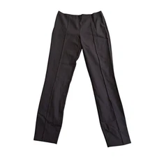 The Row Women's Dark Navy Wool Blend Career Dress Pants Size 2 Back Slit