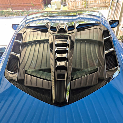 Gloss Flash Rear Split Window Applique Louver Trim For Corvette C8 Z06 ZR1 2020+
