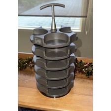 Stampin Up Round Rotating Stamp Carousel Caddy Storage for Crafts 24 Spots Black