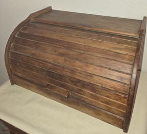 Vintage Wood Goodwood Rolltop Breadbox Grandmacore