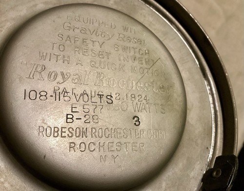 Royal Rochester COFFEE Percolator Blue +White STRIPED Luster Body Vintage - Picture 15 of 16