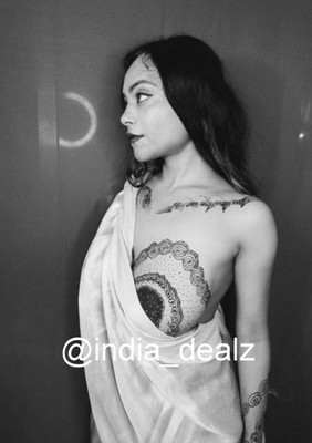 Sexy Busty Indian Woman Model Female Bikini Photo Photograph Risque Art