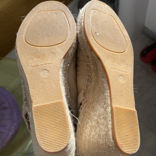 Cool Beige Topshop Espadrille Wedges Sz 5/38 - Picture 4 of 4