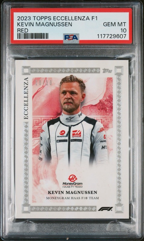 2023 Topps F1 Eccellenza Red Kevin Magnussen 10/10 MoneyGram Haas F1 - PSA 10