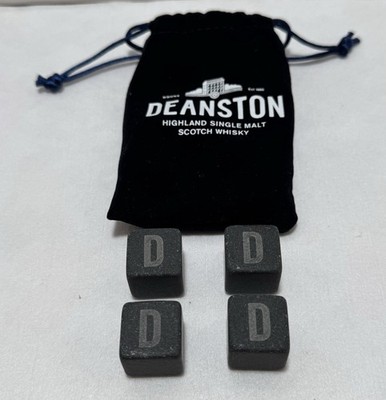 4 Deanston Whiskey Stones Ice Cubes, Reusable Whiskey Rocks Great for Whisky