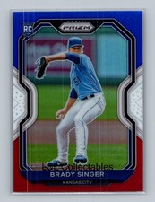 2021 Panini Prizm #114 Brady Singer Red/White/Blue Prizm