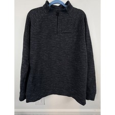 Marc Anthony Mens Slim Fit Quarter Zip Pullover Sweater Gray Marled Large L