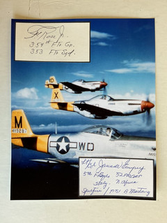 P51 Mustang Photo 2 Signatures WW2 USAAF Fighter Pilots