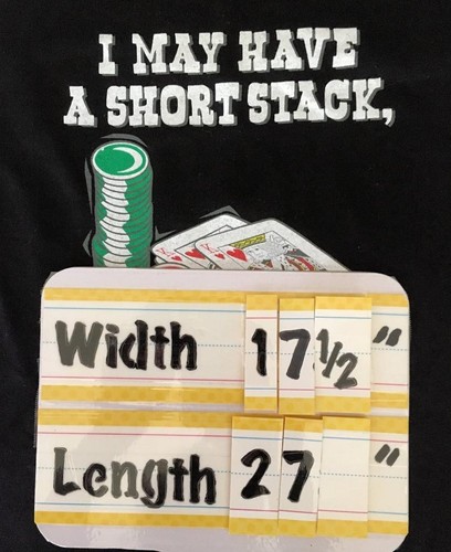 I May Have a Short Stack but I'm All In T Shirt SM Gambling Humorous Cotton NOS - Picture 4 of 4