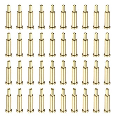 40Pcs 7mm Gold Plated Copper PogoPins, Spring Loaded Current Test Probes
