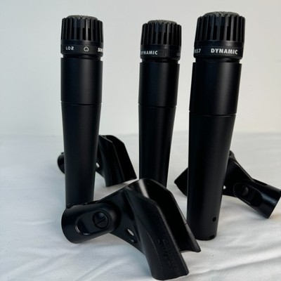 Shure SM57 Dynamic Handheld Instrument Vocal Microphone Lot Of 3 Free Shipping