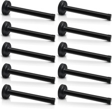 10 Pack Door Stops, Door Stoppers for Wall, 5 Inch Black Door Stop, Stainless...