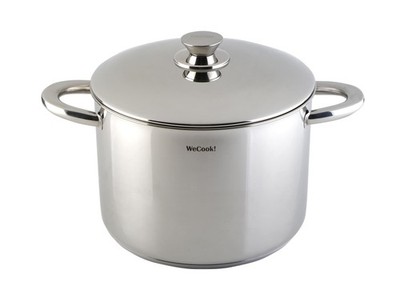 STAINLESS STEEL POT WITH LID 28 cm.