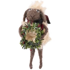 Primitives by Kathy Felt Holiday Sheep Merry Lamb Critter Mouse Xmas Ornament