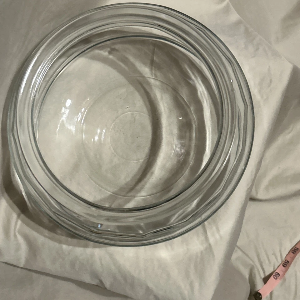 Terrario pecera grande de vidrio grueso transparente Anchor Hocking de colección 9,5" x 5,5" Foto 3 de 4