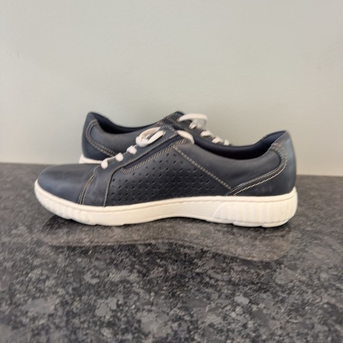 Clarks Women's Caroline Ella Navy Leather 26170472 Size 11M Comfort Casual - Picture 6 of 11