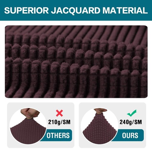 Juego de 2 fundas de reposabrazos elásticas para sillas y sofás lavables marrón - Imagen 3 de 7