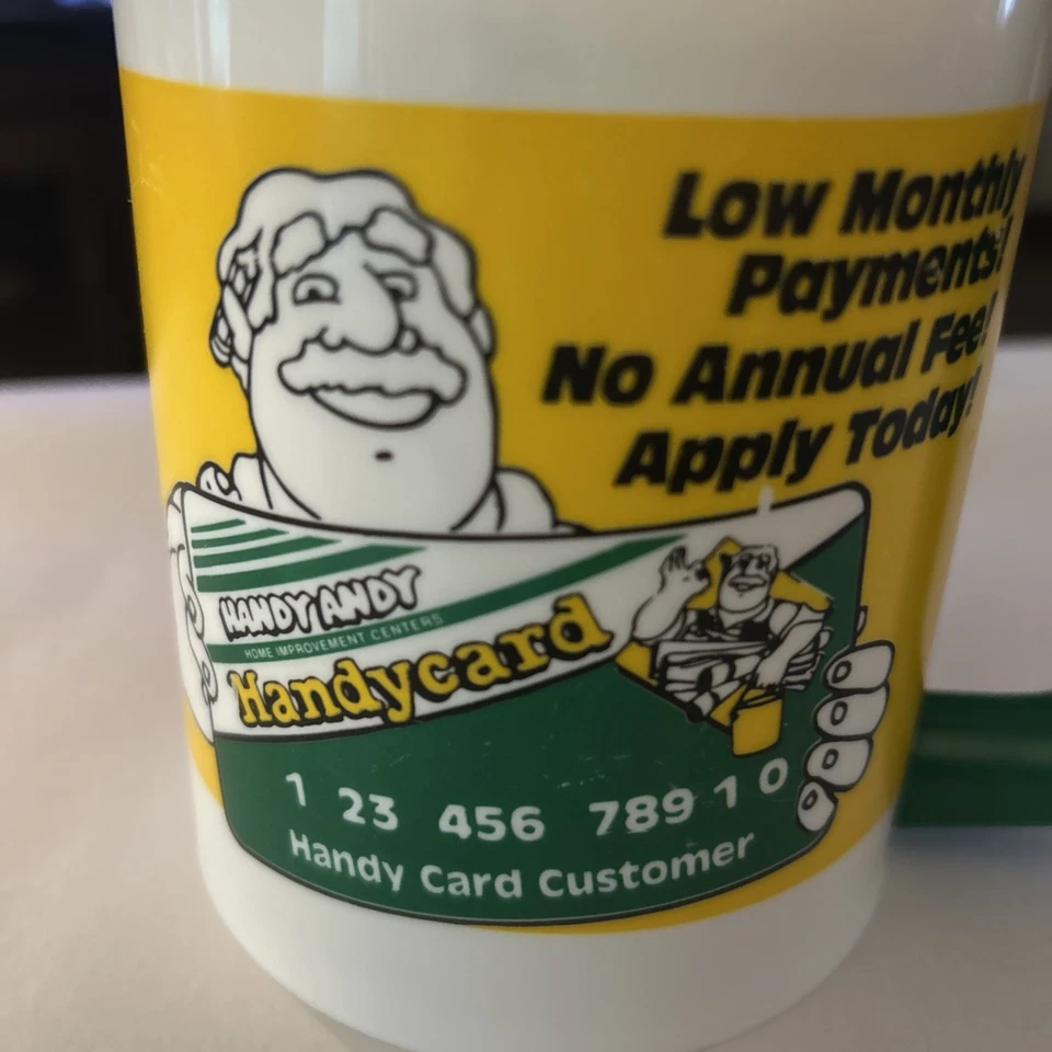 Taza de plástico vintage rara años 80 práctica tienda Andy mejoras para el hogar sin tapa Foto 4 de 4