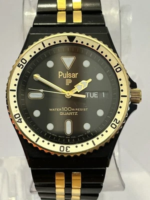 Pulsar Y113-6209 Taucheruhr in schwarz/gold im Stil einer Seiko SKX - Bild 1 von 4
