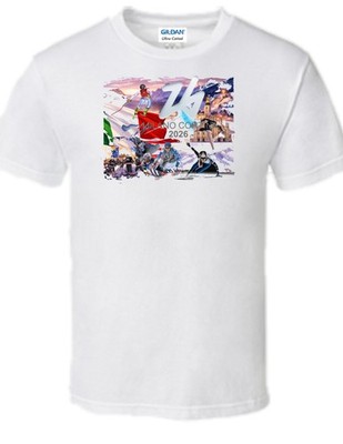 MILANO CORTINA WINTER OLYMPICS 2026 GILDAN SHIRT PRE-SHRUNK COTTON