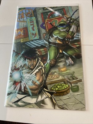 TMNT Vs STREET FIGHTER #1 JASON FLOWERS Cover - LEONARDO VS RYU Market
