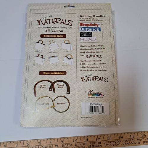 Purse Handles Lot 10 Wood Rattan Bamboo Craft Sew Crochet Knit Handbag Market - Picture 10 of 24