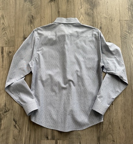 Banana Republic Men's Dress Shirt Size M Gray with Pattern - Picture 3 of 6