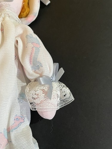 Vintage handgefertigte 11 Zoll Puppe weich Stofftier. Angesetztes Kleid, Slip, Pumphose Polyester - Bild 8 von 12