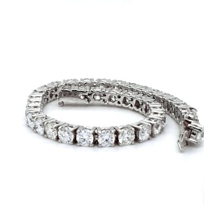 Festive Sale! Natural Diamond Tennis Bracelet For Gift Girlfriend 14K White Gold
