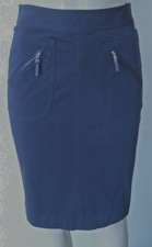Lauren Ralph Lauren NWT Navy Blue Cotton Stretch Pencil Straight Skirt Size 2