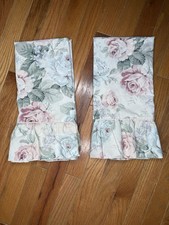 Vintage Standard Pillowcases Pink Rose Floral Cottagecore Grannycore D