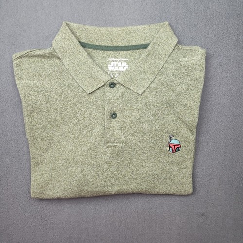 Disney Parks Polo Shirt Mens 2XL XXL Green Star Wars Boba Fett Mandalorian