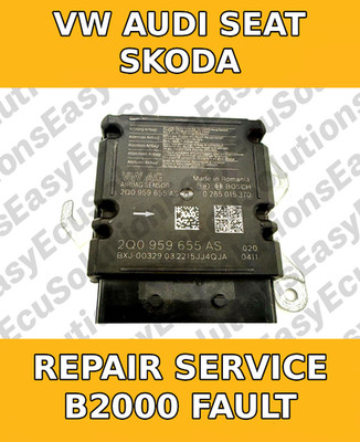   3Q0959655AD AIRBAG ECU SRS MODUL B2000 FEHLER REPARATUR SERVICE