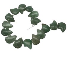 Aventurine Zuni Bear Half Strand 18x13x6mm 16 Beads Green