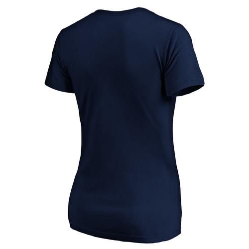 Women's Navy Milwaukee Brewers Core Live For It V-Neck T-Shirt - Bild 3 von 3