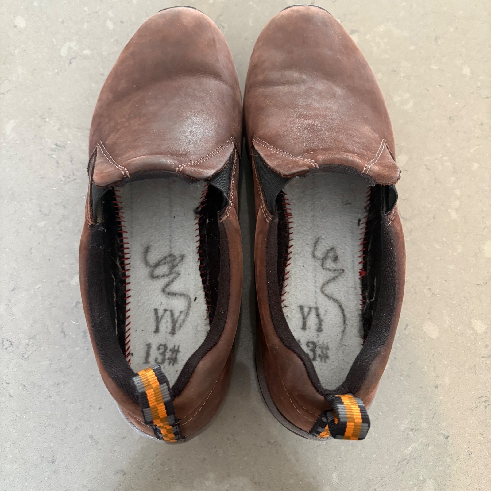 Scarpa Merrell Jungle Moc Nubuck Uomo 13 Pelle Marrone Slip On Lavoro Casual LEGGI