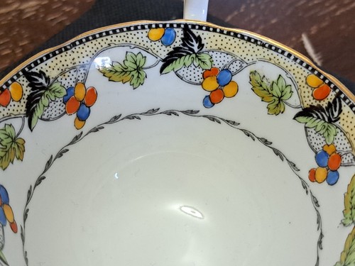 Aynsley Teacup And Saucer , Coloured Grapes And Vines - Imagen 7 de 10