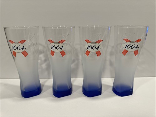 Lot of 4 New Kronenbourg 1664 Blanc Beer 0.5 L (16.9 oz) Pint Glasses