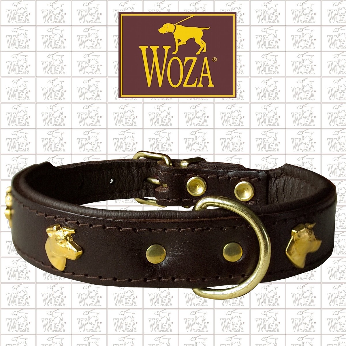 WOZA Jack Russel Terrier Hundehalsband Lederhalsband Vollleder Rindnappa Co  R691