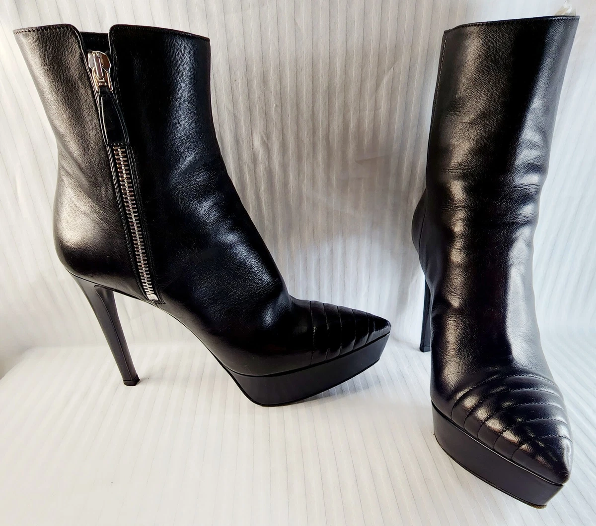 Prada patent deals leather booties