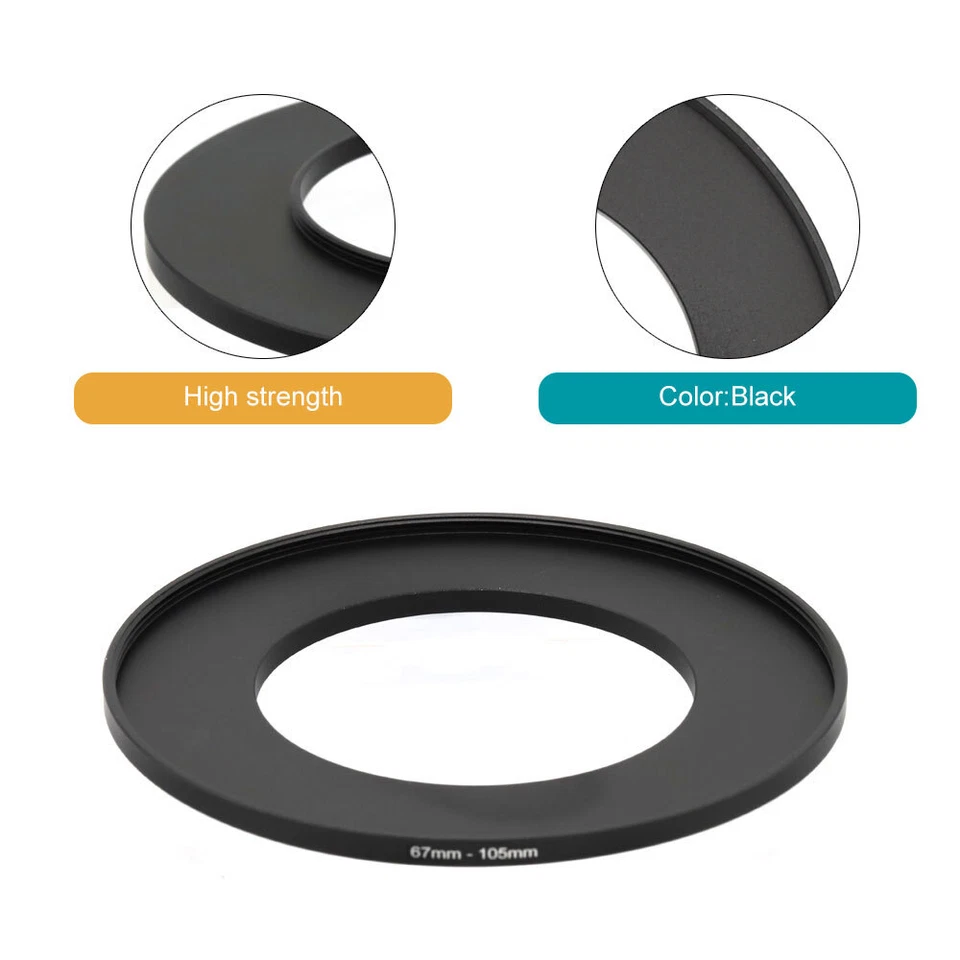 Anillo de filtro de lente anillo reductor/aumento 67-49/52/55/58/62/67/77/82/86/95/105 mm Foto 2 de 4