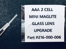 AAA 2 Cell Mini Maglite Glass Replacement Lens For Part 216-000-006 W/ O-ring