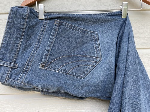 Mossimo Stretch Capri/Straight Leg Hybrid Hemmed VTG Denim Jeans Women’s 20 EUC - Picture 4 of 16