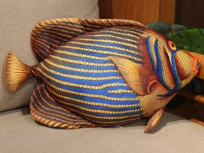Sea Fish 19'' Printed Pillow Stuffed Animal Plush Toys Toddler Doll Kids Gift