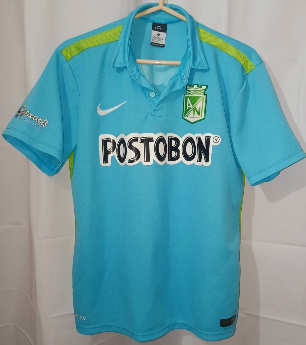 Atlético Nacional Medellín Colombia Postobon 2014 Nike Blue Away