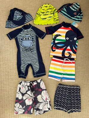 Next 3-4 4 4-5 3-6 Jahre Sommer Paket Sunsafe Sun Safe Badeanzug Hut Shorts Set