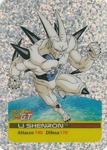 Lamincards Dragon Ball GT Edibas Serie Smeraldo LI SHENRON N P21 Platino 