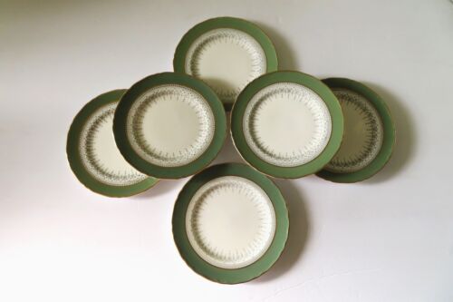 6 platos de pan Royal Worcester Regency verde salvia de 6" - 2 juegos disponibles - Imagen 1 de 6