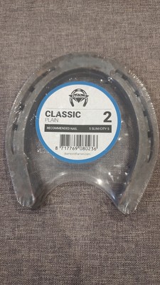 Horseshoe Diamond Classic 2 Plain, 1/4 in Thick, Steel Horse Shoes 1 Pair Of 2