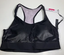 Koral Rade Infinity Shiny Black Passion Sports Bra Women's Size Large ZP-3297